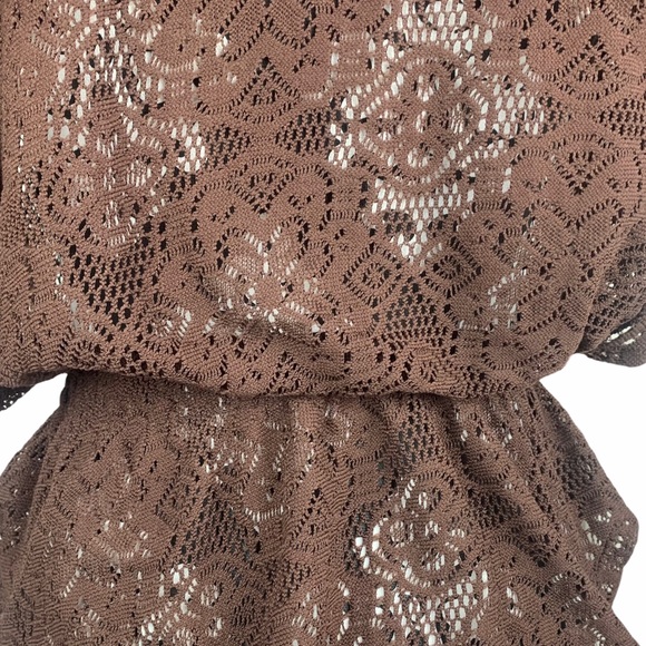 Knitted Peplum Brown Top - Picture 12 of 14